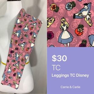 LuLaRoe Disney Alice in Wonderland Leggings